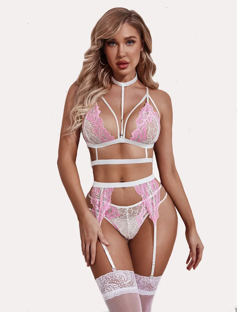 Elegant Colorful Lace Bra and Panty Set