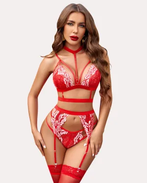 Elegant Colorful Lace Bra and Panty Set