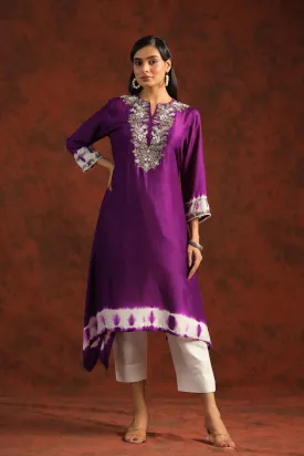 Pastel Tie-dyed Embellished Tunic with pants